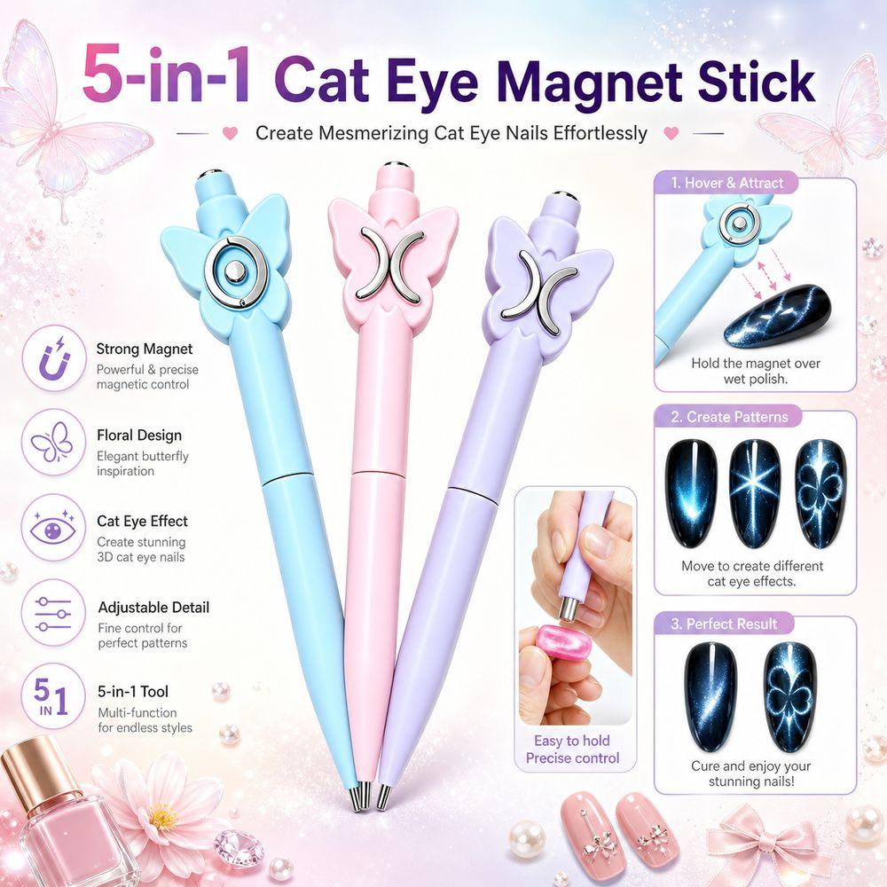 Multifunctional Magnets Cat Eye Magnetic Wand Magnetic Nail Polish Wand Gel Polish Nail Art