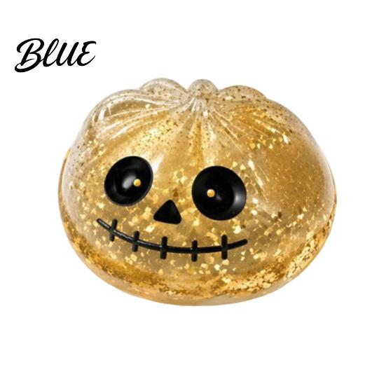 Angstlösende Schreibtischspielzeuge Halloween Glitzer Quetschball Stressball TPR Langsam aufsteigendes Fidget Toy Geschenk für Kinder Geist Kürbis Augapfel Knödel