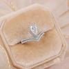 Teardrop Crown Ring Women's 1ct Moissanite PT950 Platinum - Teardrop Coronation Design, 1ct Sparkle, Daily Elegant Jewelry