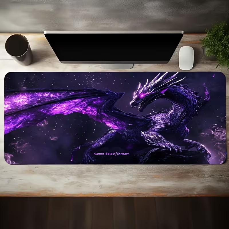 Fantasy Black Dragon Large Desk Mat Antislip Rubber Mousepad For Esport Gaming Room Pc Keyboard Workstation Desktop Decor