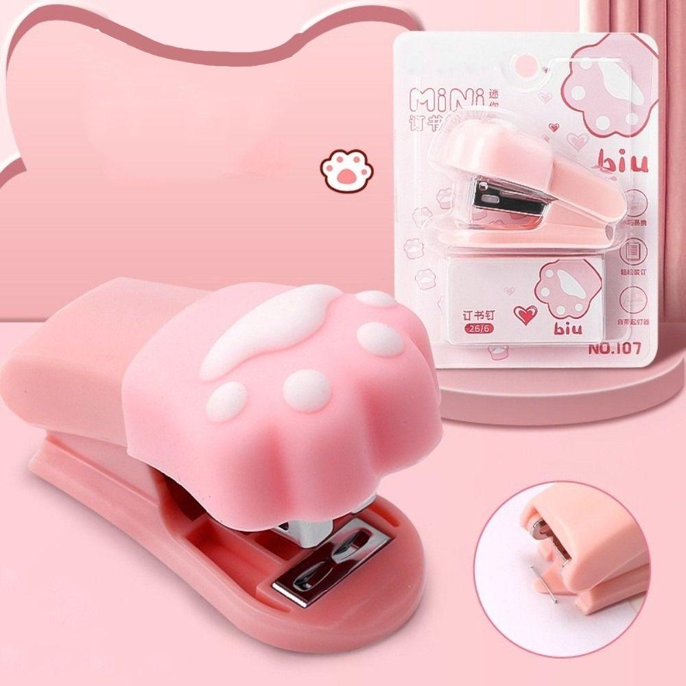 Handheld Cat Paw Stapler Multifunctional Cat Claw Stapler Mini Stapler Set  Office Use