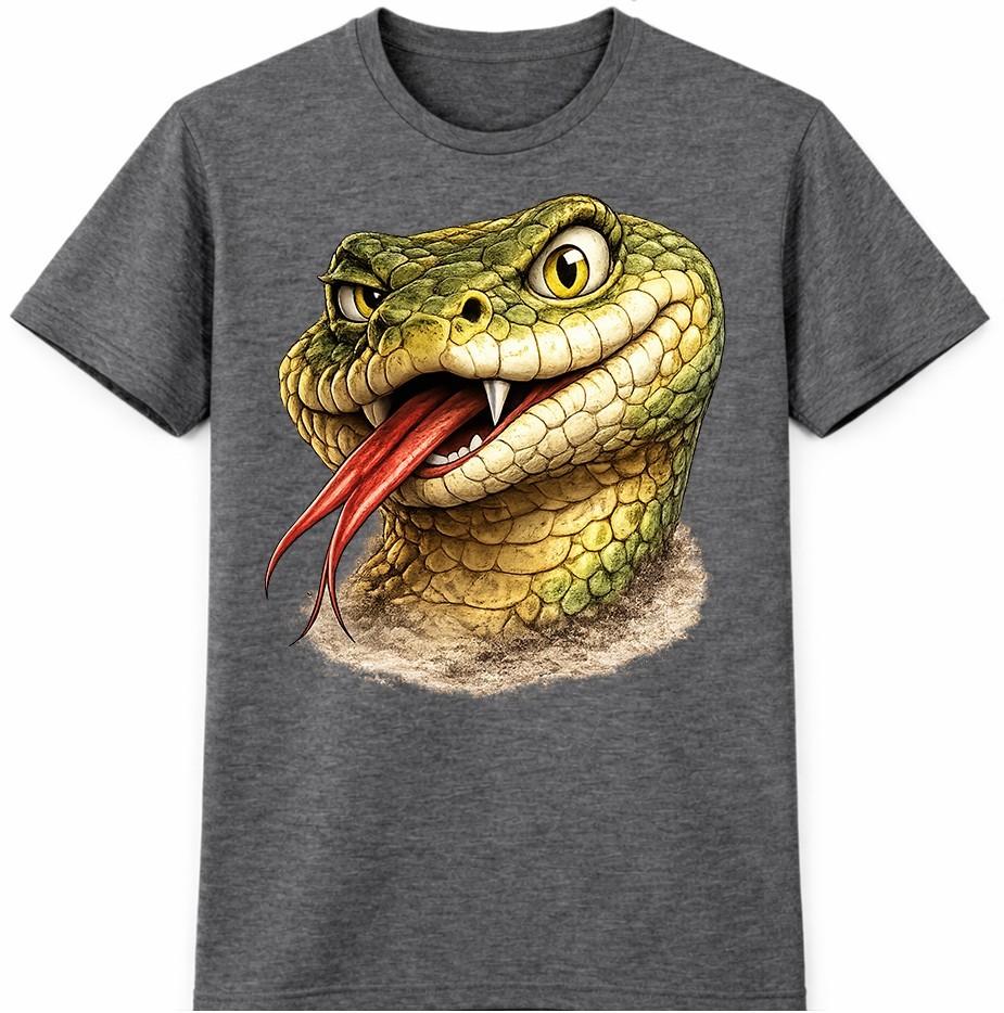 Cobra Snake T Shirt Fierce Venom Serpent Graphic Tee Reptile Animal Top
