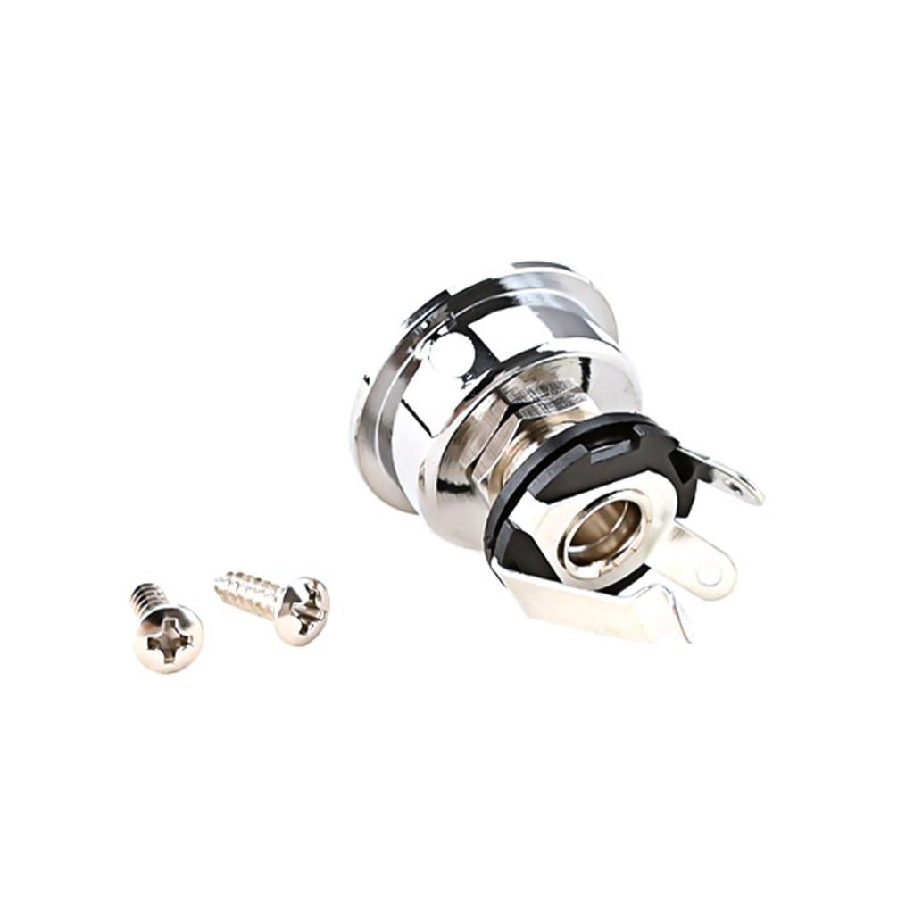 6.35mm Guitar Jack Socket Replacement For Telecaster TL Electric Guitar Chrome /Black Guitar Accessories