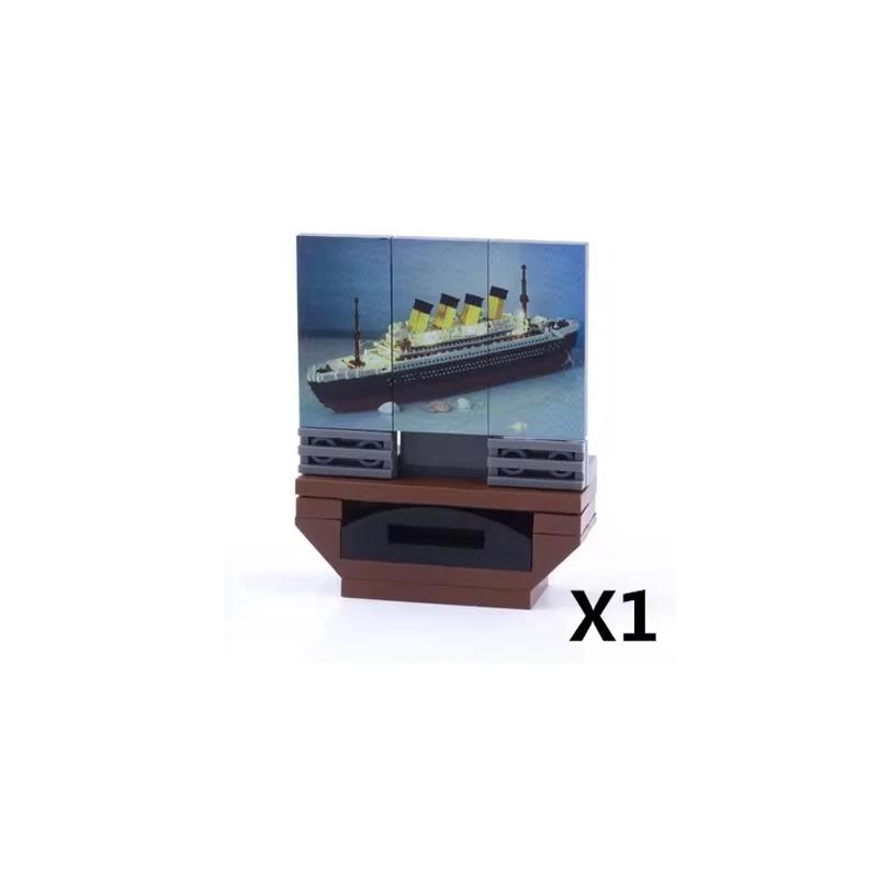 Set de Accesorios de Bloques de Construcción de Ciudad Máquina de Mahjong Consola de Juegos Muebles Sofá Cama Piano Refrigerador Juguete Mini Ladrillos Floristería