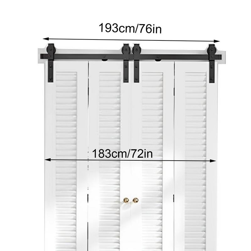 Rail Sliding Barn Door Carbon Steel Hardware Kits Set Rail Sliding Barn Door Rail Hardware Floor Guide Sliding Door Warehouse
