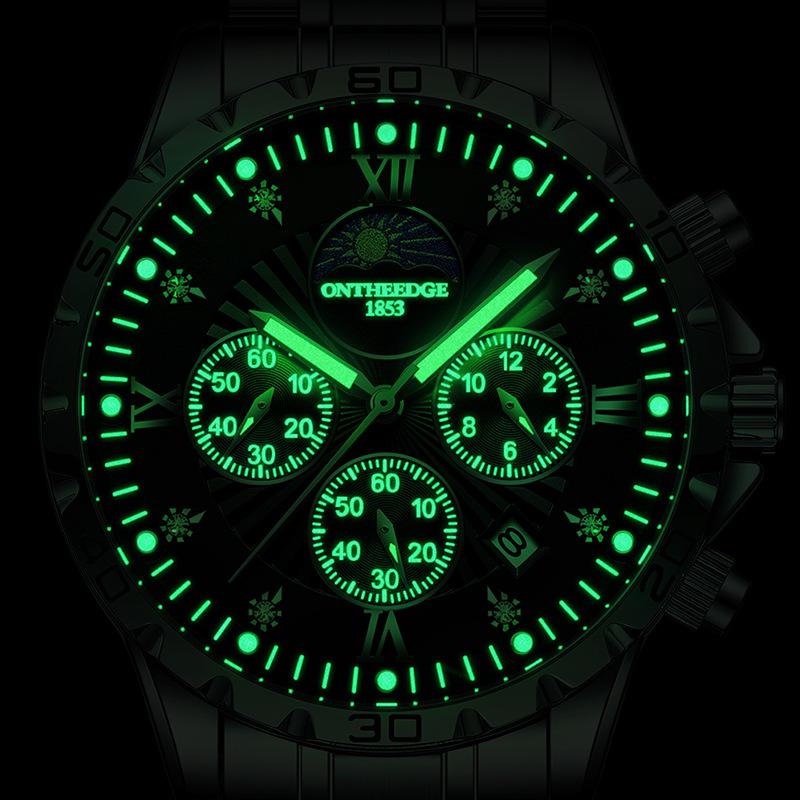 Hong Kong Fashion Swiss Men's Luminous Waterproof Steel Band Watch