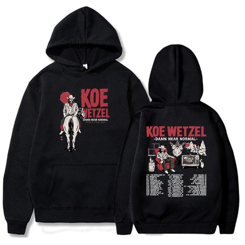 

Graphic Clothes Damn Near Normal Tour Koe Wetzel Hoodies Sudaderas Women/Men Winter Hooded Pullovers Casual Fleece Sweatshirts 3XL