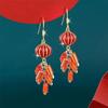 Zinc Zinc Alloy New Year Earrings Good Luck Jewelry Accessories Creative Chinese Style Earrings  Lady