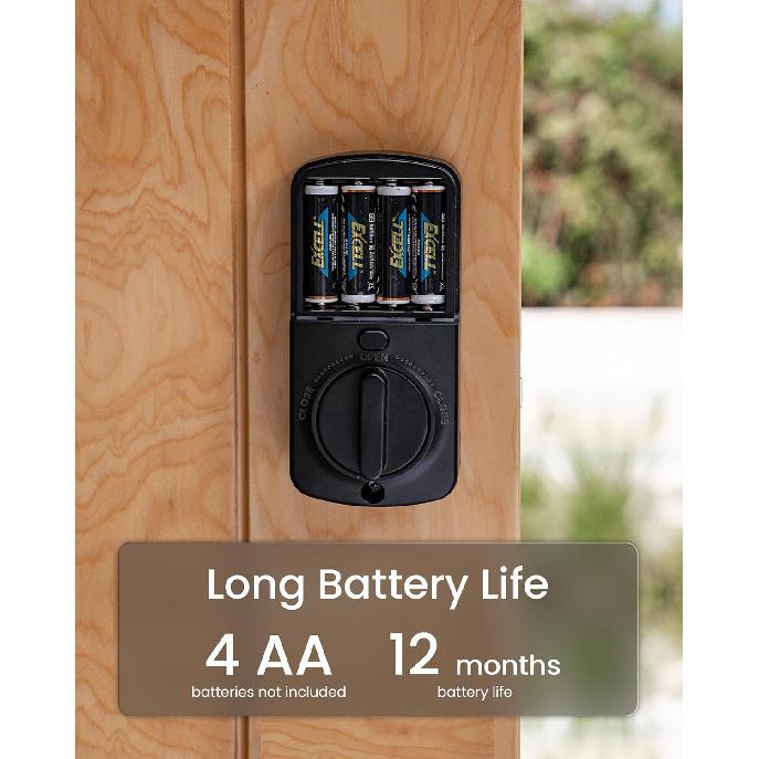 DESLOC Inteligentny Zamek do Drzwi B200, Inteligentny Zamek Zasuwkowy, Inteligentny Zamek do Drzwi Bezkluczykowy, Inteligentny Zamek z Odciskiem Palca, Inteligentne Zamki do Drzwi Wejściowych, Sterowanie Aplikacją,