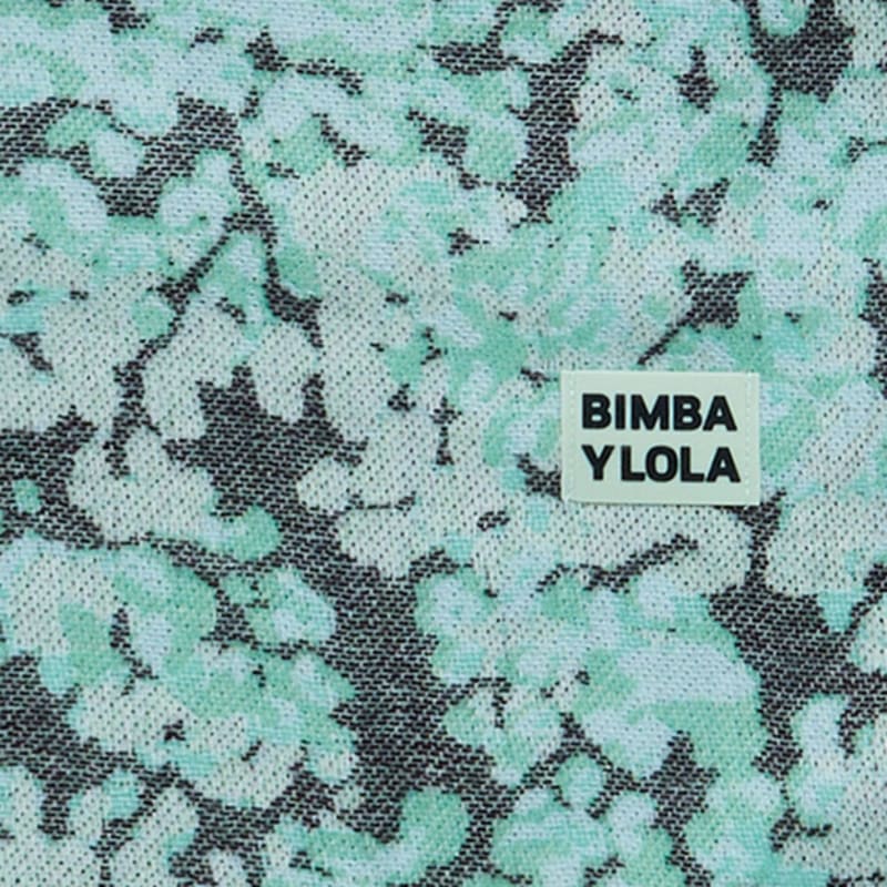 BIMBA Y LOLA [24FW] BIMBA Y LOLA Emerald Blue Multi-Pattern Shawl B246AII012BLF