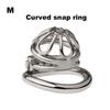 Latest Design Stainless Steel Male Chastity Device Cock Cage with Arc Penis Ring Sex Toys for Men Urethral Lock Adult Game Toy