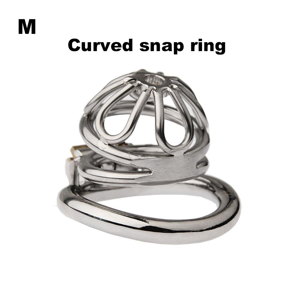 Latest Design Stainless Steel Male Chastity Device Cock Cage with Arc Penis Ring Sex Toys for Men Urethral Lock Adult Game Toy