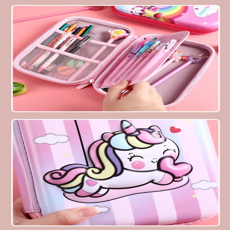 Eva 3D Cube Large Capacity Pencil Case Children'S Multifunctional Stationery Waterproof Pencil Box For Students Office Supplies