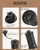 DERGUAM Manual Coffee Grinder, Adjustable Coarseness, Fully Washable, Portable, Compact, Grinds Beans and Grains, Easy To Clean (Black)