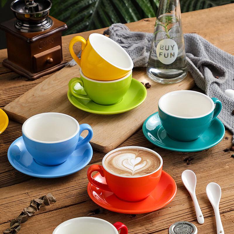 DeOu Starlight Ceramic Latte Art Coffee Cup Set