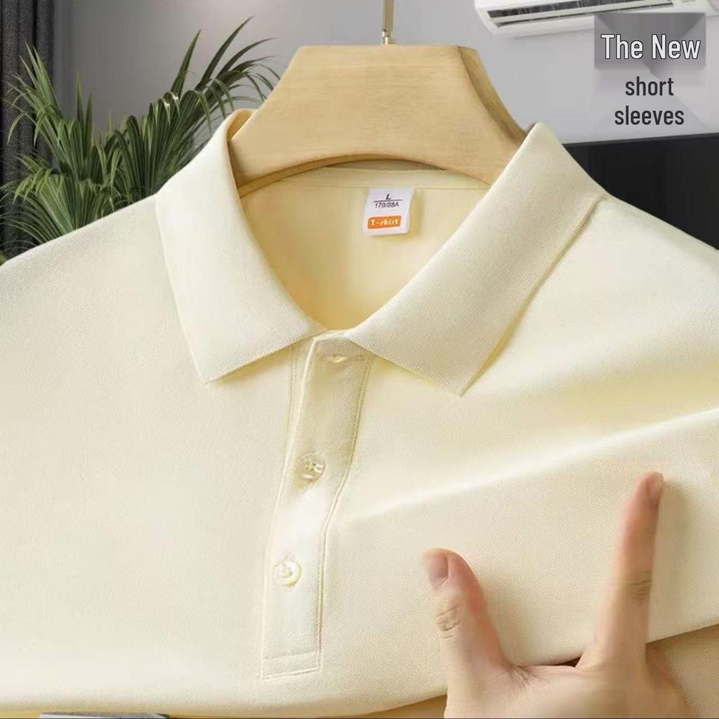 Men's Custom Ice Silk Short-Sleeve Summer Polo Shirt for Business