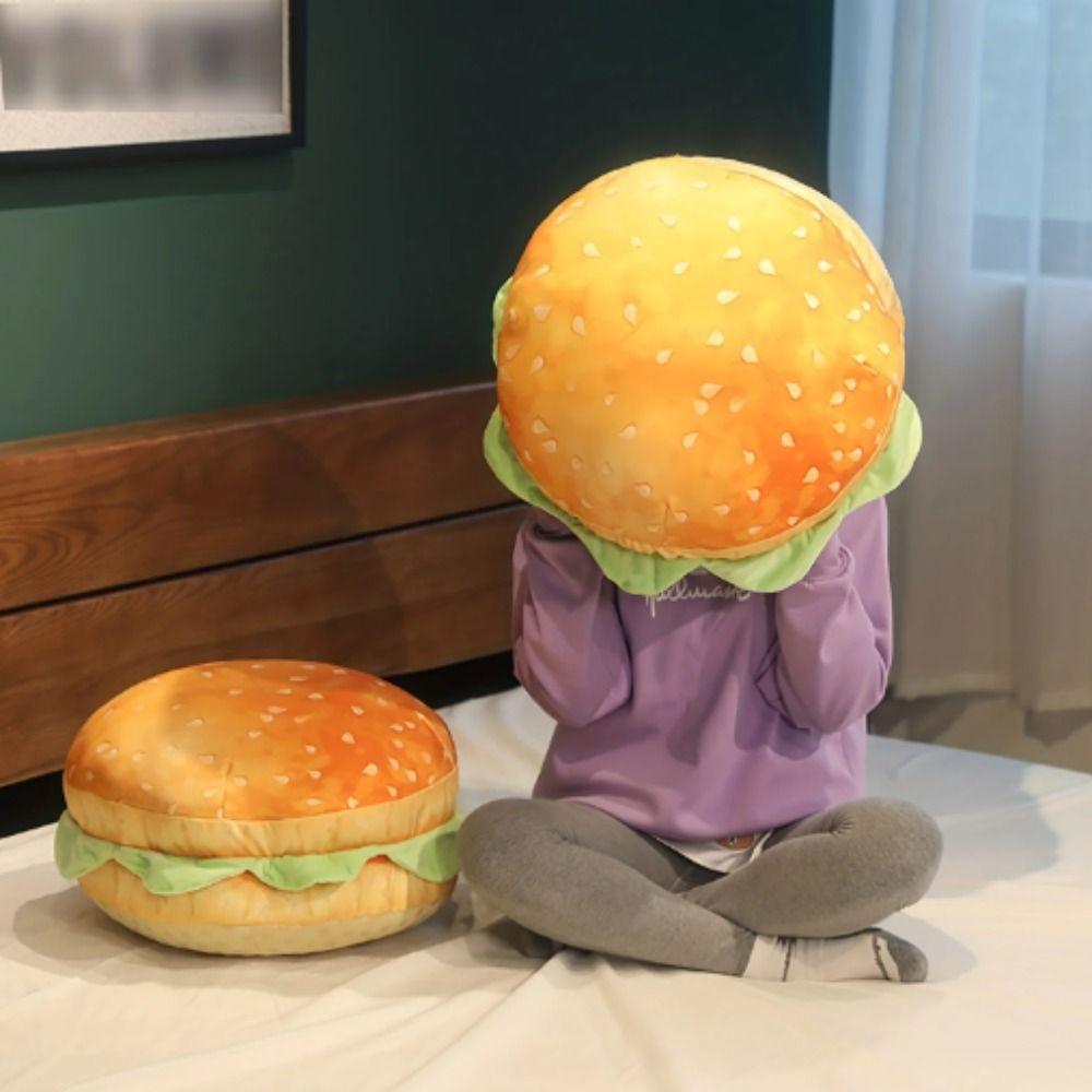 Plush Realistic Burger Pillow Simulation Burger Simulation Burger Plush Pillow  Children Toys