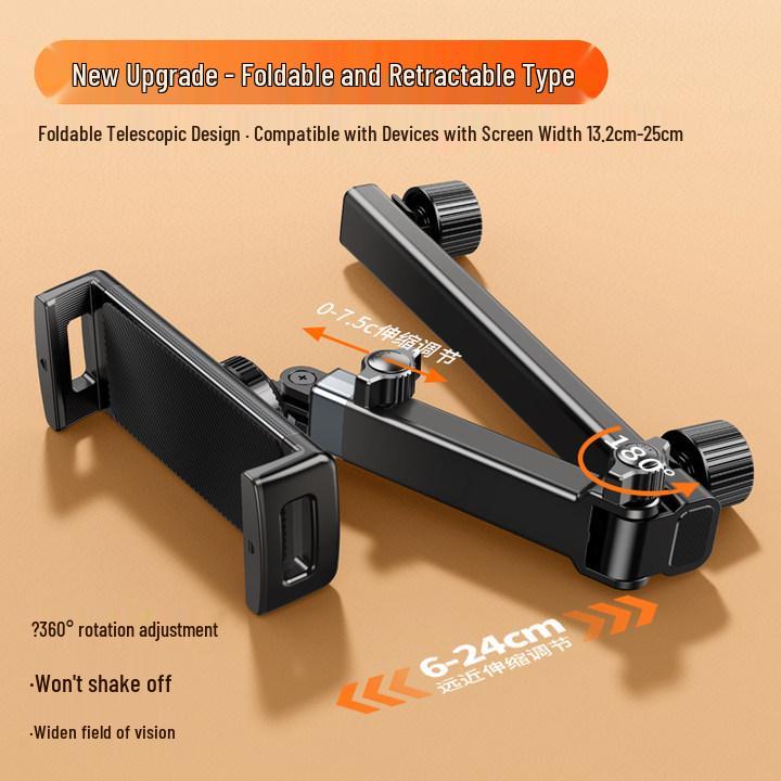 Car Rear Seat Telescopic Tablet & Phone Holder - Interior Headrest Mount