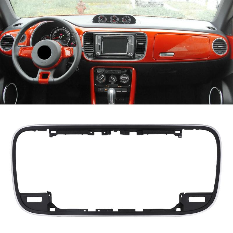AUTO Trument Panel Trim Cover For VW Beetle 2012- 5C1858069G Dashboard Center Air AC Vent Frame Chrome Bracket Car Access