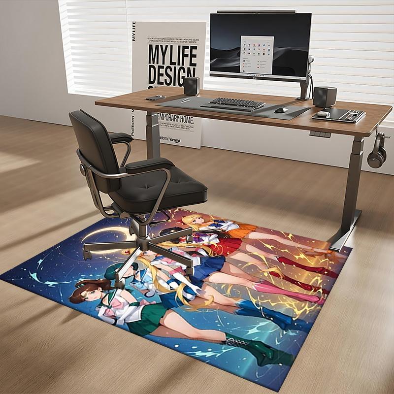 1pc Sailor Moon Anime Chair Mat - Non-Slip Carpet for Office, Home Decor, Living Room, Bedroom, Game Room - Perfect Gift for Fans.O039