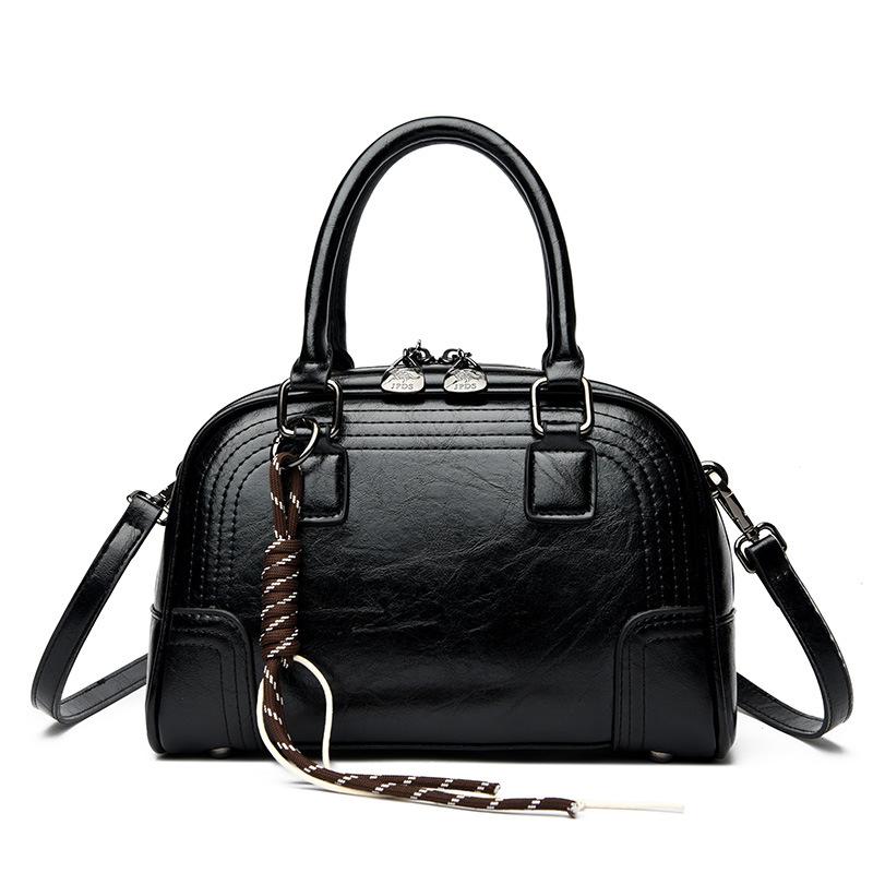 

Женская сумка большой вместимости, женская сумка через плечо, новая модная сумка из мягкой кожи чёрный