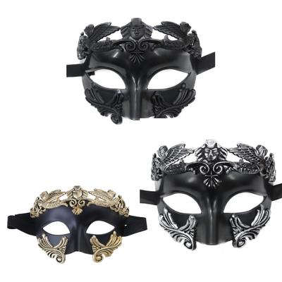 Halloween Eye Mask Metallic Vintage Eye Masks Party Favor Metallic Masquerade Mask Half Face Death Dress Up Accessories