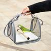 1Pc Outdoor Gray Plastic Portable Bag Small Bird Takeaway Bird Cage for Small Birds Pigeons Lizards Travel Takeaway