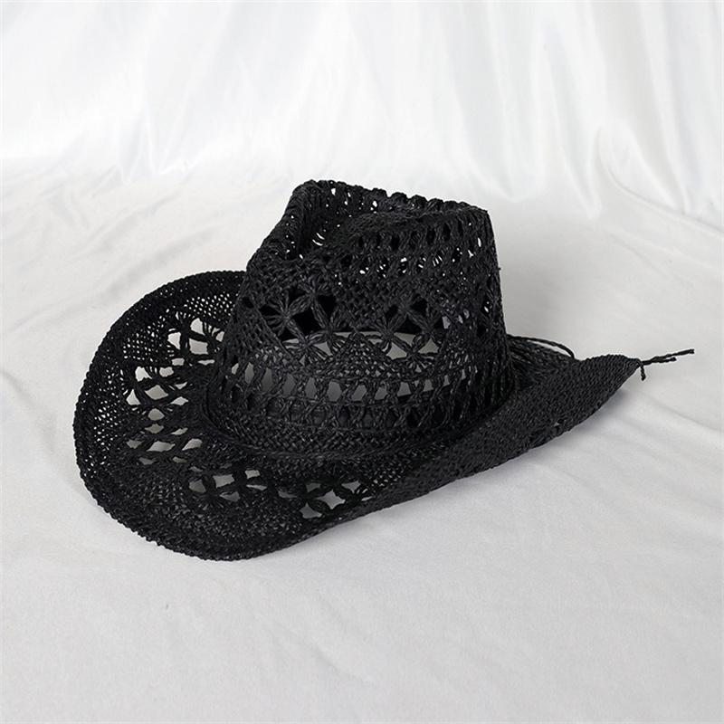 Khaki Cowboy Straw Hat 2026 Western Cowboy Sun Hat Spring Knight Hat Unisex Jazz Hat Summer Wide Brimmed Hat Sombrero Hombre