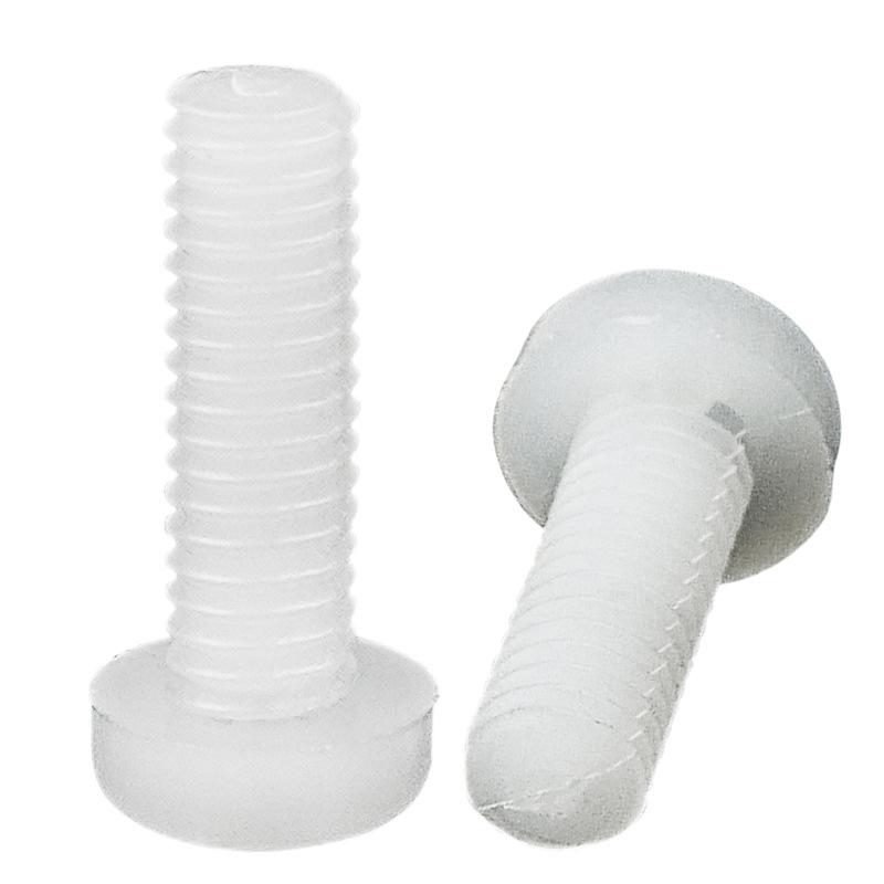 Cross Slot Round Head Nylon Machine Screw - M2.5 to M8