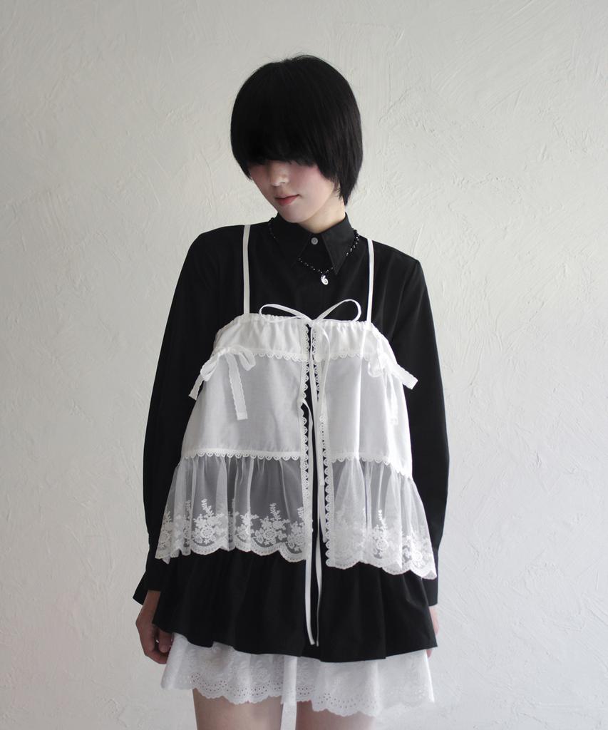Rubati Ruffle Shirt Mini Dress_Black