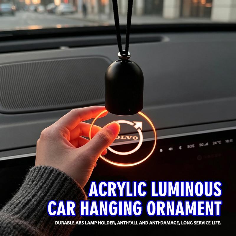 Car LED Acrylic Pendant Glowing Decor Rear View Mirror Accessories For Volvo XC90 XC60 C30 S60 C70 XC40 V40 XC70 V70 V60 S80 S90