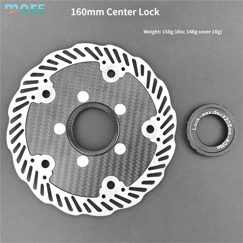 SeeMore Carbon Center Lock Disc Brake Rotor 140/160mm Floating Rotor Brake Pads With Screws for Mountain Bike Road Bike Disc Brake