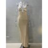 European and American Sexy Sexy Open Back Halter Spaghetti Straps Dress Women's Summer New Arrival Silm Slimming Long Hip Skirt
