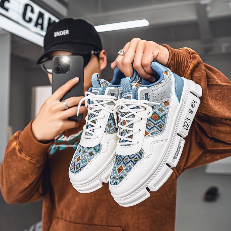 

Модная обувь для скейтборда Мужская дышащая в этническом стиле Ретро обувь для доски Уличная повседневная обувь Мужская обувь на шнуровке Вулканизированная обувь Zapatillas 39