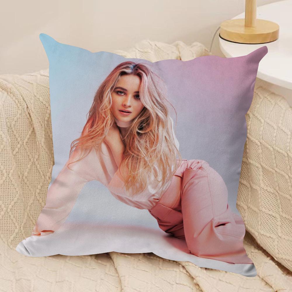 

HOTSinger SSabrina CarpenterS Cushion Cover Soft Plush Fabric DoubleSided Printed Sofa Cushion Cover for All Seasons Decor 30x30cm