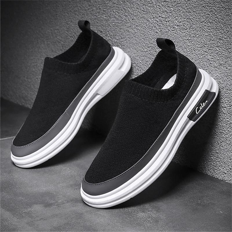 Spring new men's shoes summer casual shoes lazy fly-woven breathable sports socks shoes foot soft-soled shoes men's soft trendy shoes