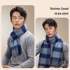 Mao Ren Men's 100% Cashmere Plaid Scarf