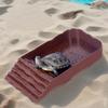 Square Turtle Bath Basin Plastic Bathing Pool Reptile Ramp Reptile Water Dish  Pet Supplies