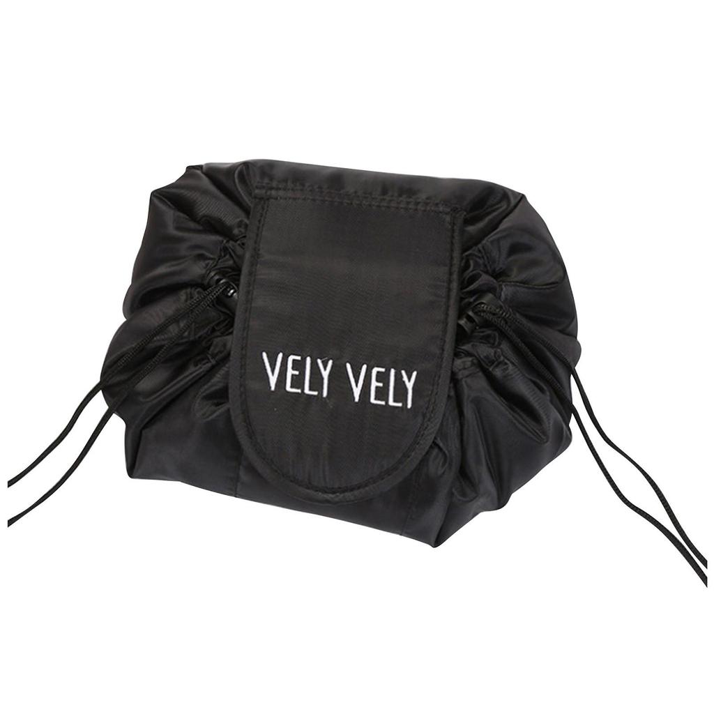 Drawstring Makeup Bag,20 Inch Travel Cosmetic Bag,Opens Flat For Easy Access