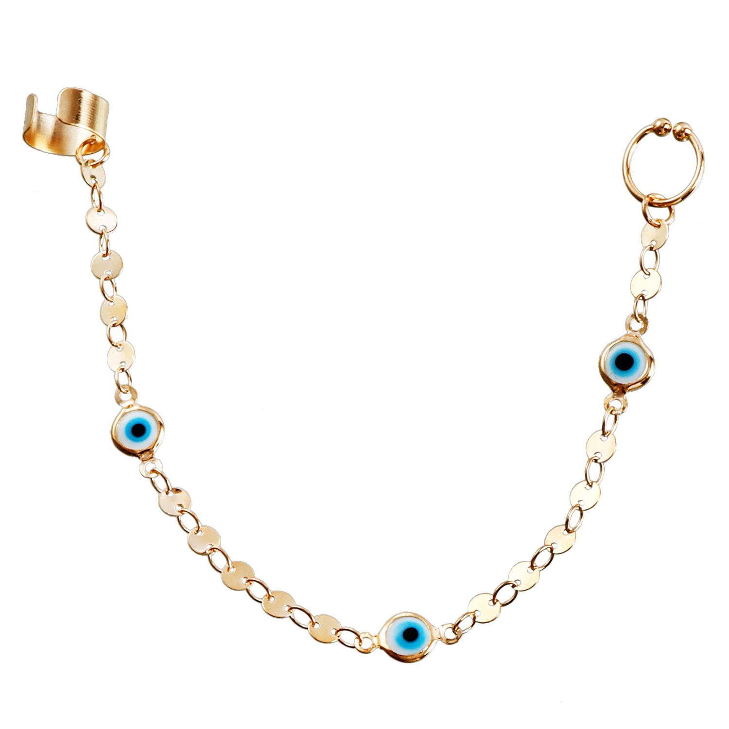 

Accessories, single-layer devil s eye chain, no-piercing nose accessories, temperament, personalized nose studs, nose rings