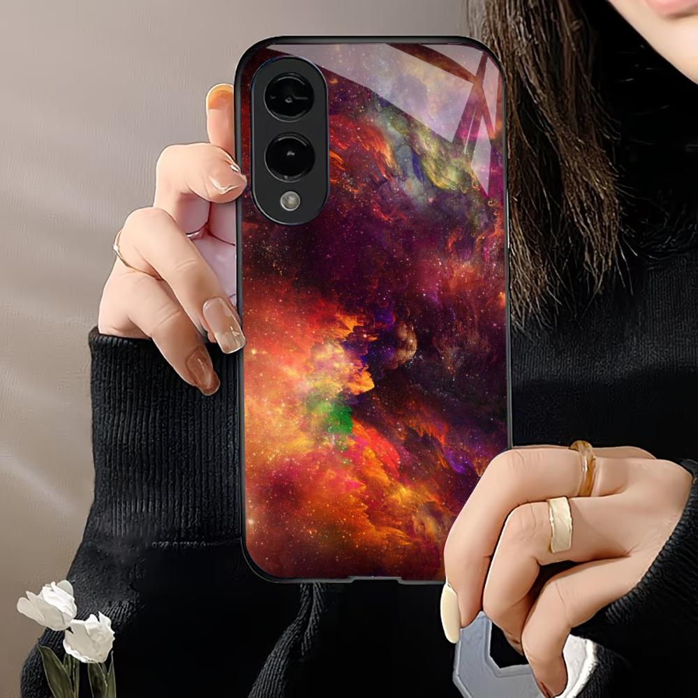 Nebula Exquisite High-end PhoneCase Glass PhoneCase for Samsung Galaxy S26 S25 S24 S23 S22 S21 FE,Ultra,Plus Dropresistant