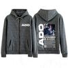 Ado Welttour Reißverschluss Kapuzenpullover Herren Damen Harajuku Zip Up Sweatshirts Winter Dick Übergroß Zip Up Trainingsanzug