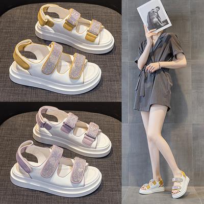 Klettverschluss Römersandalen Damen neu Sommer klein duftend lässig Sport Damen Schuhe