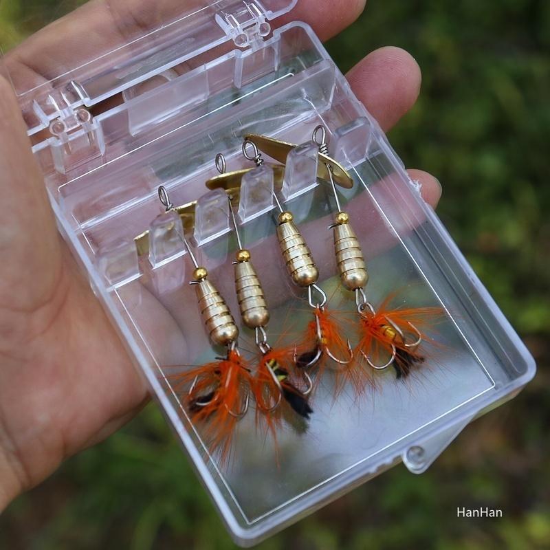 Rybářské návnady Spinner 5ks Kovové rybářské návnady Návnada Pstruh Losos Sada návnad s tvrdou kovovou lžičkou