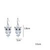 1 Paar Zirkon Ohrstecker Eulen Ohrringe Damen Mode Übertreibter Schmuck
