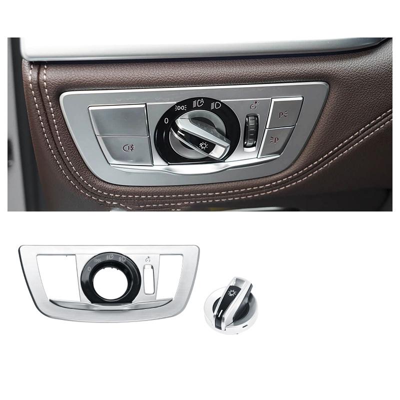 For BMW 7 Series Headlight Switch Cover 730 G11 G12 Light Control Knob Panel Accessories 61319472978 2016-2022