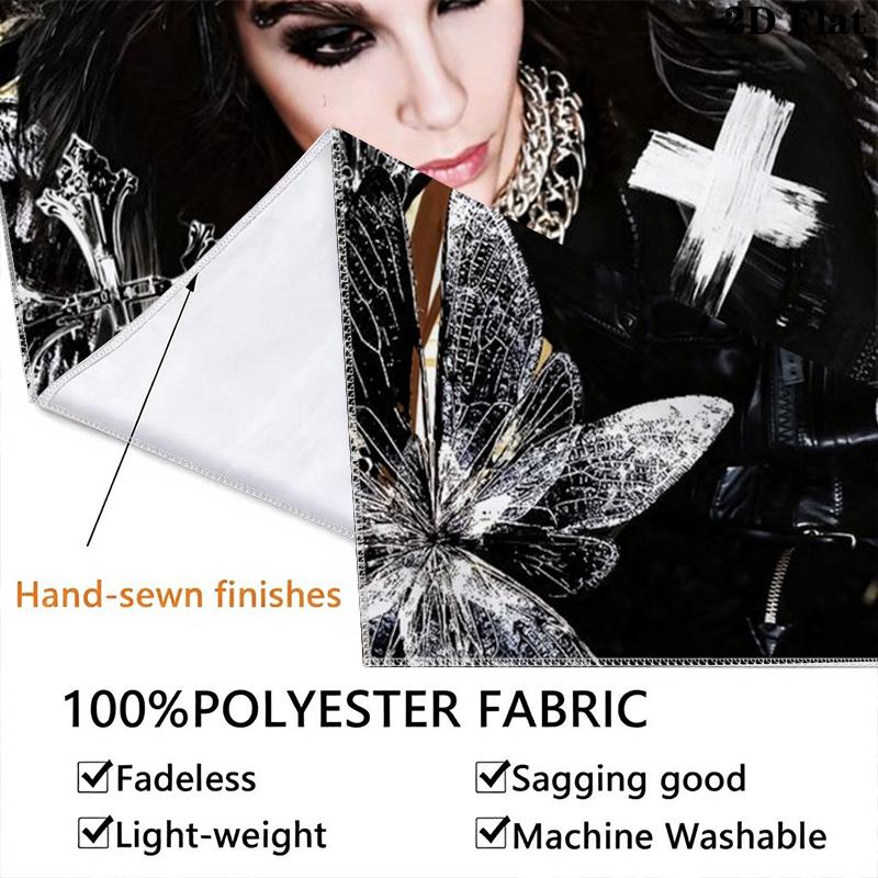 BILL KAULITZ Wall Tapestry Aesthetic Wall Hanging Printed Fabric Blanket Decorative Tapestries for Bedroom Living Room Home Decor