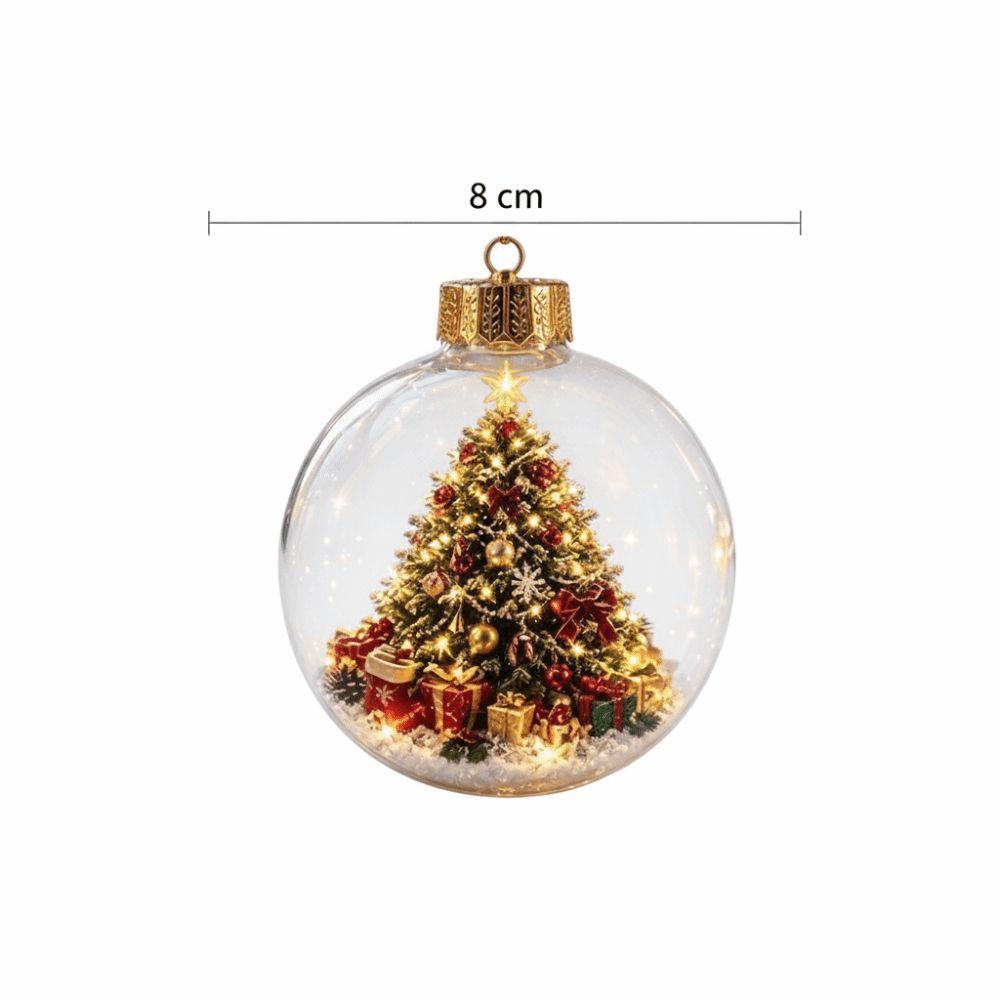 Eingebaute Leuchte Weihnachtsdekoration Warmes Licht Weihnachtskugel Story Ornament Feiertag Heimdeko