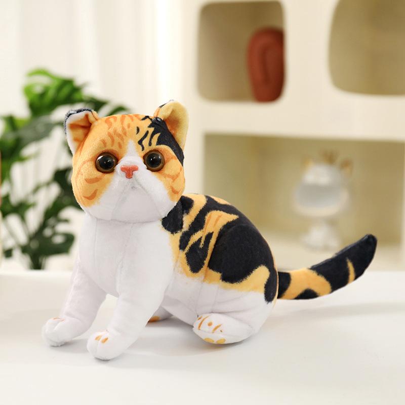 Cute Simulation Kitten Doll Plush Toy Cat Doll Children Sleeping Company Soothing Doll