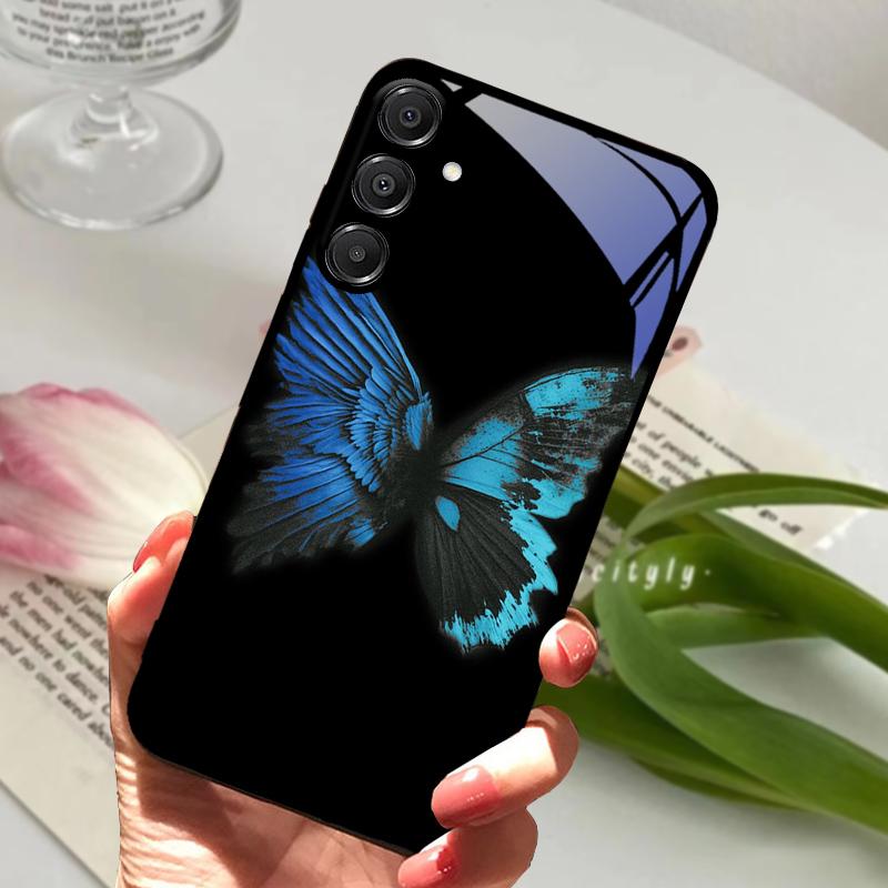 For Samsung A26 5G Case Hard PC Tempered Glass Phone Cover For Samsung Galaxy A36 A56 5G Fashion Animal Glass Protector Cases
